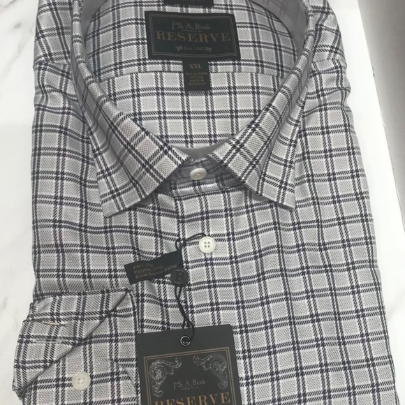 Men's Jos.A.Bank Reserve 100's 2-ply Egyptian Cotton Break Resist Buttons Sz XXL - Picture 3 of 5